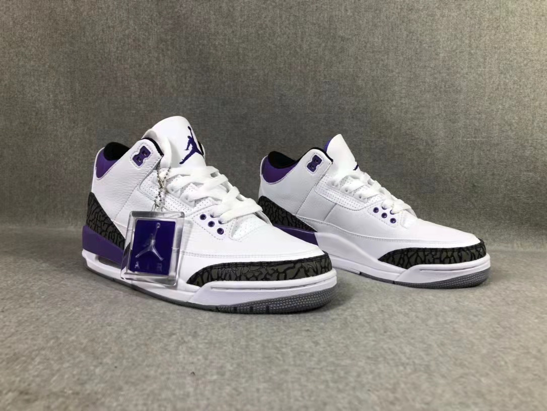 Air Jordan 3 SE Denim White Purple Black Shoes